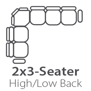 2x3-Seater High-Lowback